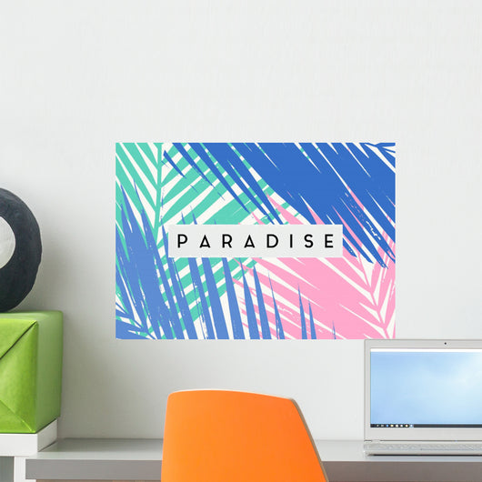 Summer Poster Design Paradise Wall Decal