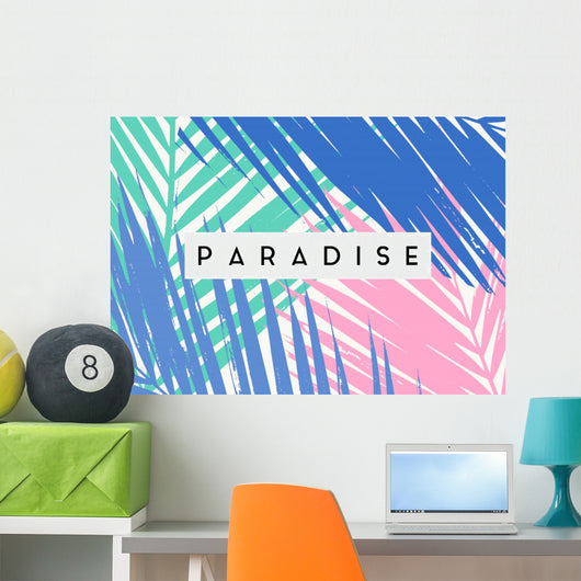 Summer Poster Design Paradise Wall Decal