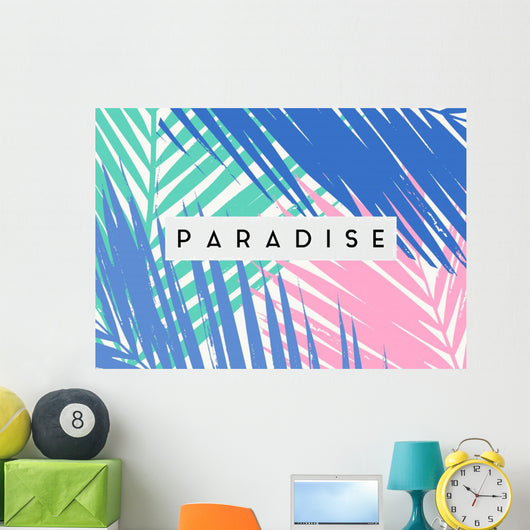 Summer Poster Design Paradise Wall Decal