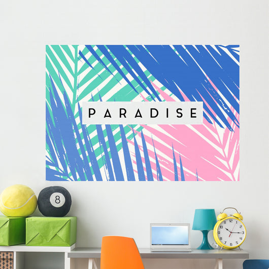 Summer Poster Design Paradise Wall Decal