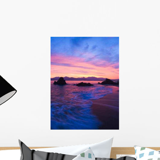 Rocks Sunset Wall Decal