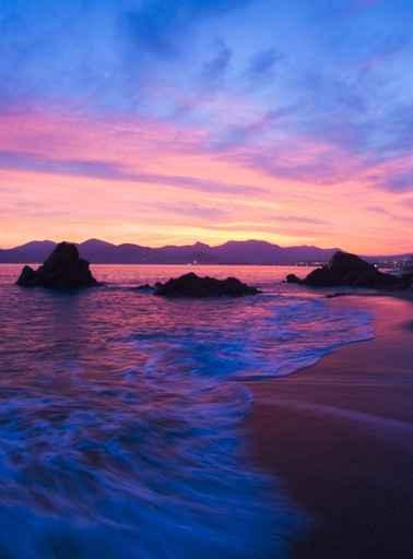 Rocks Sunset Wall Decal