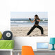 Girl Fighting Wall Decal