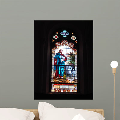 Good Shepherd Wall Decal shown on a wall