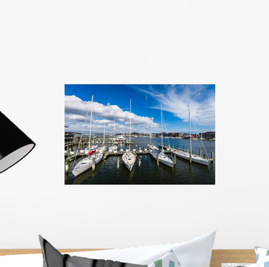Harbor Area with Docked Boats Annapolis Maryland Wall Decal