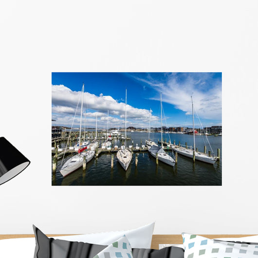 Harbor Area with Docked Boats Annapolis Maryland Wall Decal