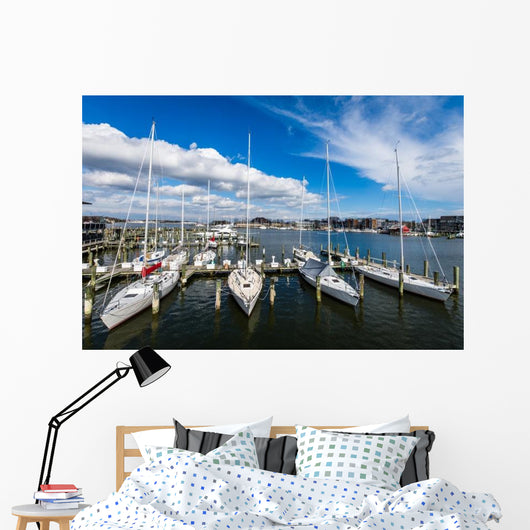 Harbor Area with Docked Boats Annapolis Maryland Wall Decal
