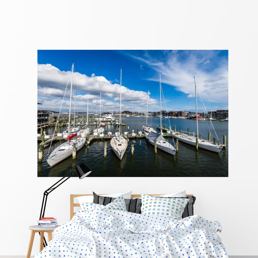 Harbor Area with Docked Boats Annapolis Maryland Wall Decal