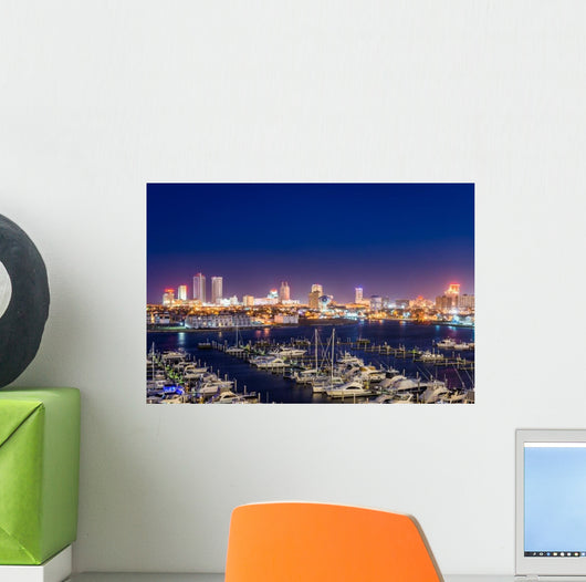 Overlooking State Marina Harbor Wall Decal