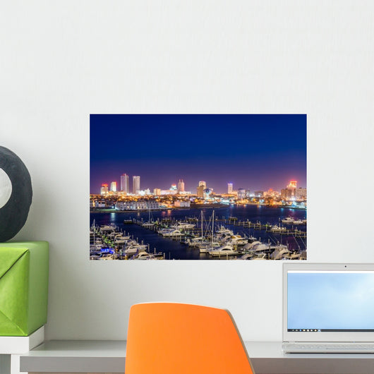 Overlooking State Marina Harbor Wall Decal