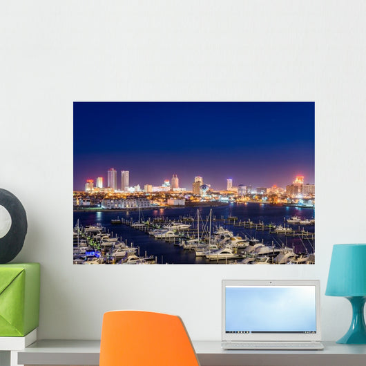Overlooking State Marina Harbor Wall Decal