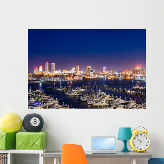 Overlooking State Marina Harbor Wall Decal