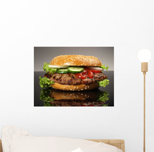 Hamburger Bagel Wall Decal