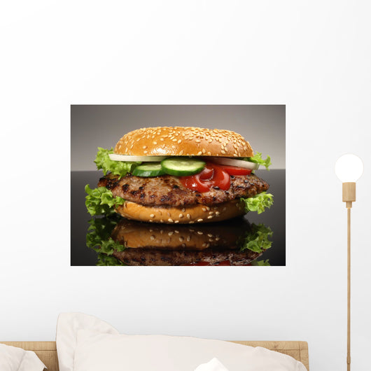 Hamburger Bagel Wall Decal