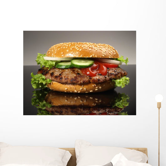 Hamburger Bagel Wall Decal