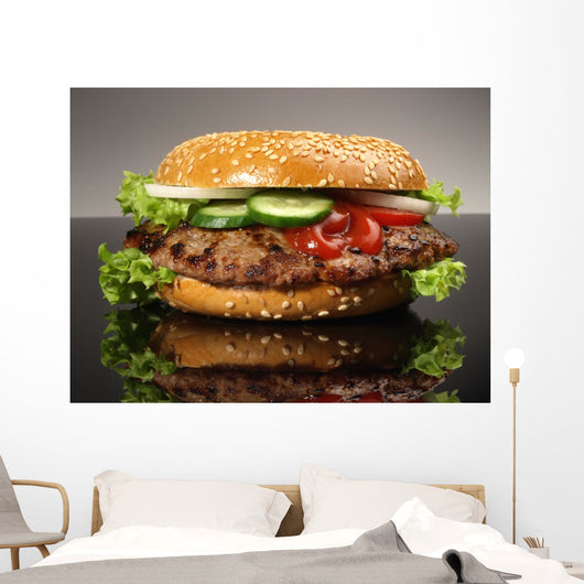 Hamburger Bagel Wall Decal