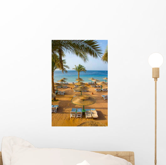 Sand Beach Tropical Hotel Wall Decal