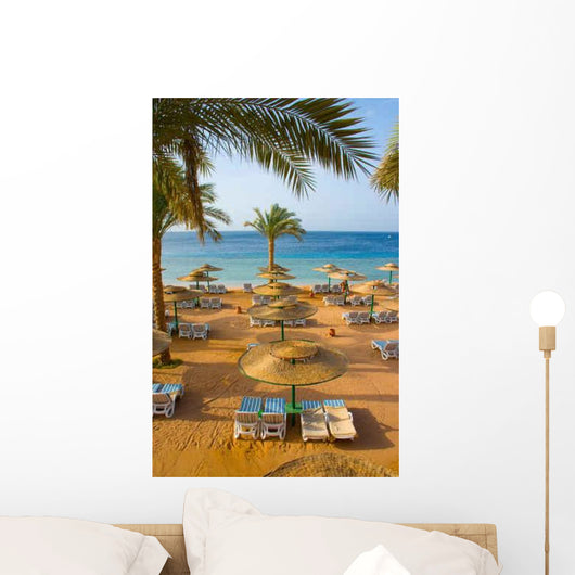 Sand Beach Tropical Hotel Wall Decal
