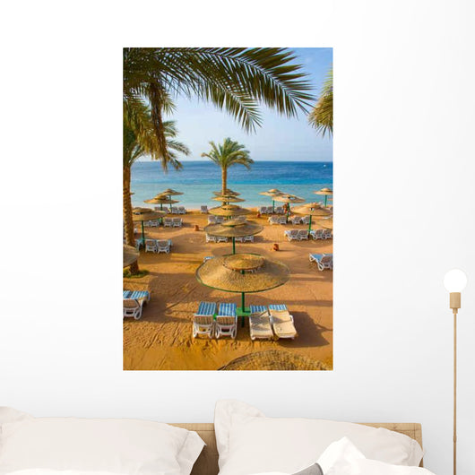 Sand Beach Tropical Hotel Wall Decal