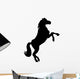 Silhouette Black Horse White Wall Decal