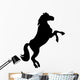 Silhouette Black Horse White Wall Decal