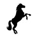 Silhouette Black Horse White Wall Decal