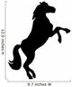Silhouette Black Horse White Wall Decal