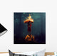 Woman with Burning Umbrella Wall Decal