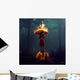Woman with Burning Umbrella Wall Decal