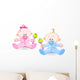 Sweet Twins Wall Decal Sticker Set Wall Decal