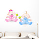 Sweet Twins Wall Decal Sticker Set Wall Decal