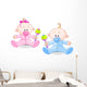 Sweet Twins Wall Decal Sticker Set Wall Decal