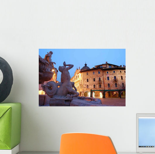 Neptune Fountain Piazza Duomo Wall Decal