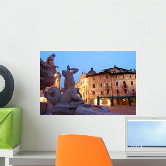 Neptune Fountain Piazza Duomo Wall Decal