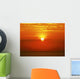 Red Sunset over Tranquil Wall Decal