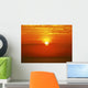Red Sunset over Tranquil Wall Decal