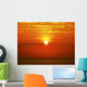 Red Sunset over Tranquil Wall Decal