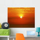 Red Sunset over Tranquil Wall Decal