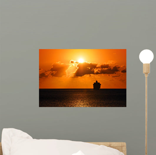 Cruise Ship Sailing into Wall Decal