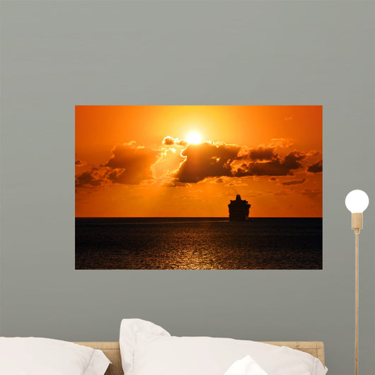 Cruise Ship Sailing into Wall Decal