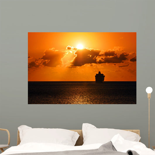 Cruise Ship Sailing into Wall Decal
