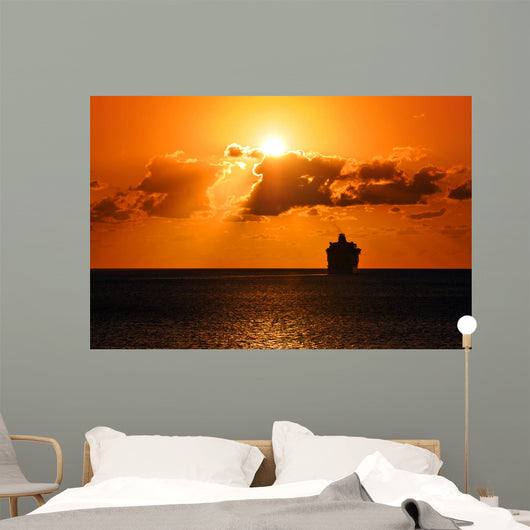 Cruise Ship Sailing into Wall Decal