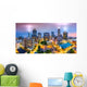 Aerial Charlotte NC Evening Skyline Wall Decal