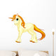 Standing Beautiful Cute Unicorn Wall Decal