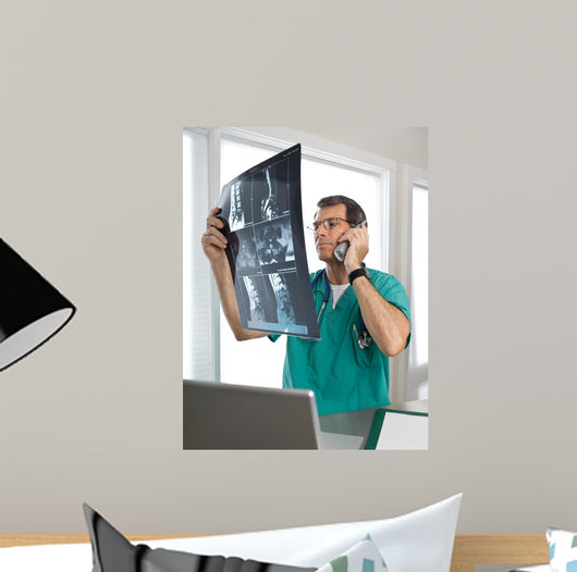 Doctor Phone Discussing Patient's Wall Decal
