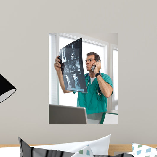 Doctor Phone Discussing Patient's Wall Decal