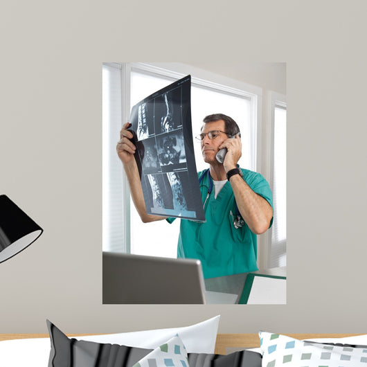 Doctor Phone Discussing Patient's Wall Decal