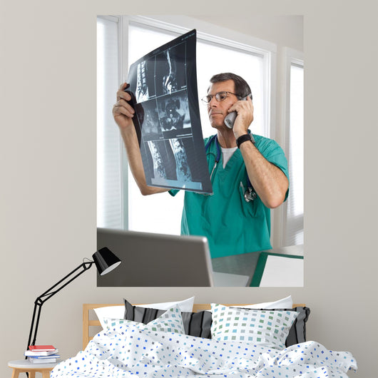 Doctor Phone Discussing Patient's Wall Decal