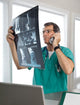 Doctor Phone Discussing Patient's Wall Decal