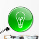 Button with Light Bulb Wall Decal